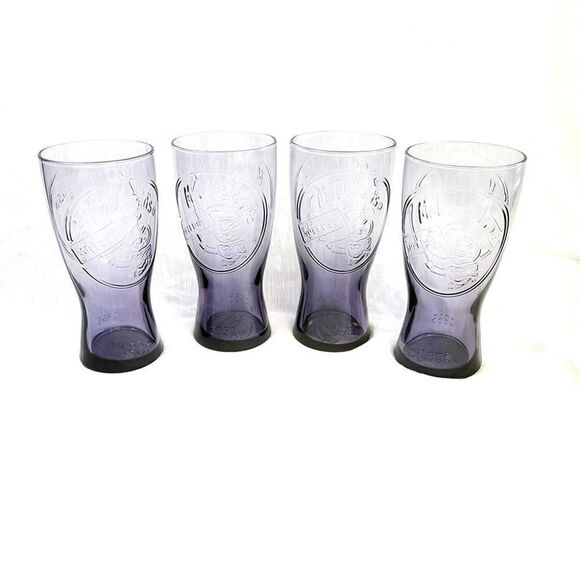 Vintage 1955 McDonalds Speedee purple tumbler glasses set (4) - Picture 1 of 4